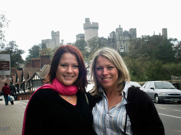 Holly and Diane in Arundel, Looking for the Boots Drug Store