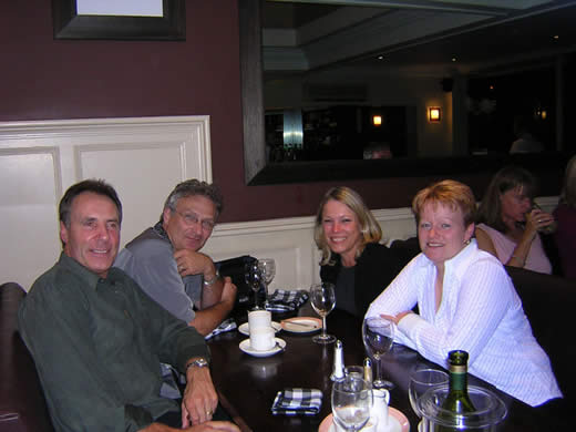 Malcolm, Allan, Diane and Denise - Dinner at Blubeckers