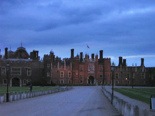 Hampton Court at dusk.