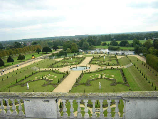 The Privy Garden from the roof.