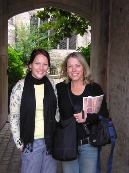 Me and Mom in the passageway into the Mote's Courtyard