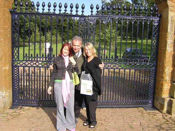 Me with Dad and Mom in front of Althorp Gates