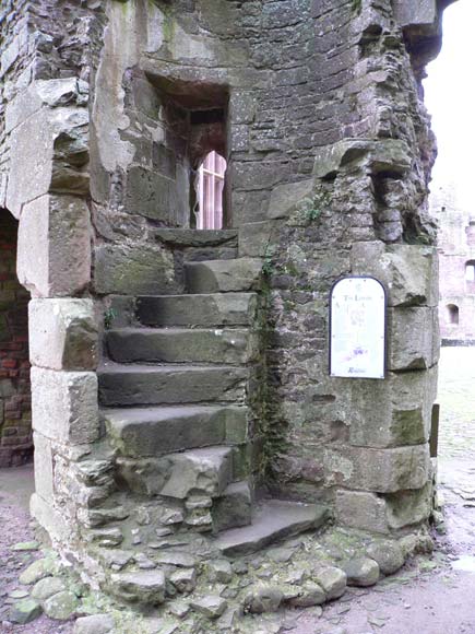A crumbling stairway near the Gatehouse