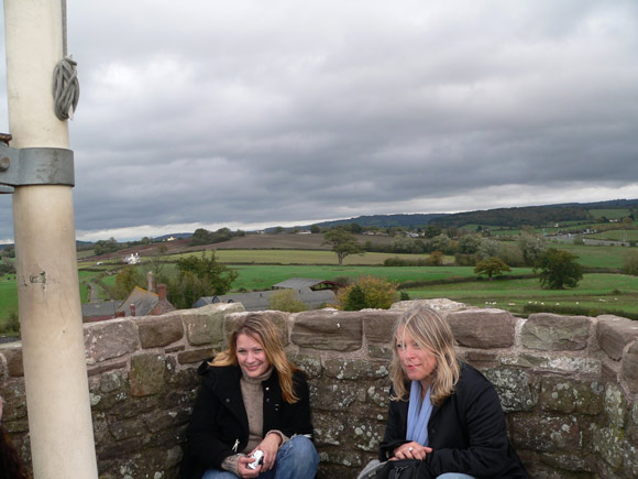 Holly and Diane at the top of the Great Tower