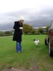 Holly confronts the mad Welsh chicken (73kb)