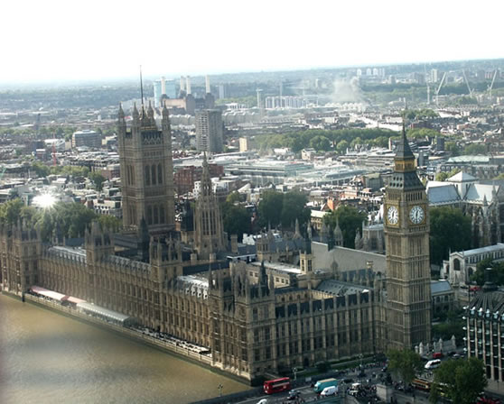 The Houses of Parliament from the Eye