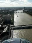 The Thames Looking South toward Westminster, Lambeth and Vauxhall Bridges and Millbank Tower (62kb)