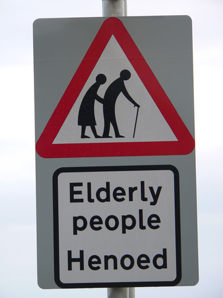 Is it unusual to see elderly people in Wales?