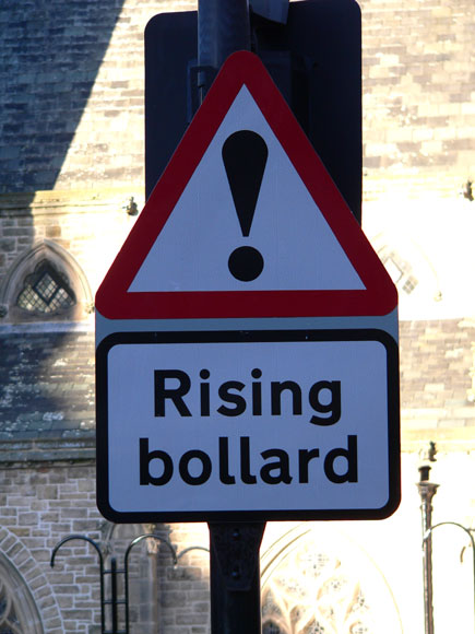 Warning! Whatever a Bollard is I don't want to be here when it rises.